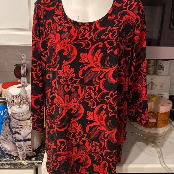 E womens JM Collection casual 3/4 sleeve stretch plus size top 1X - Picture 1 of 3